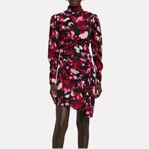 A.L.C. Marcel Draped Floral Mini Dress